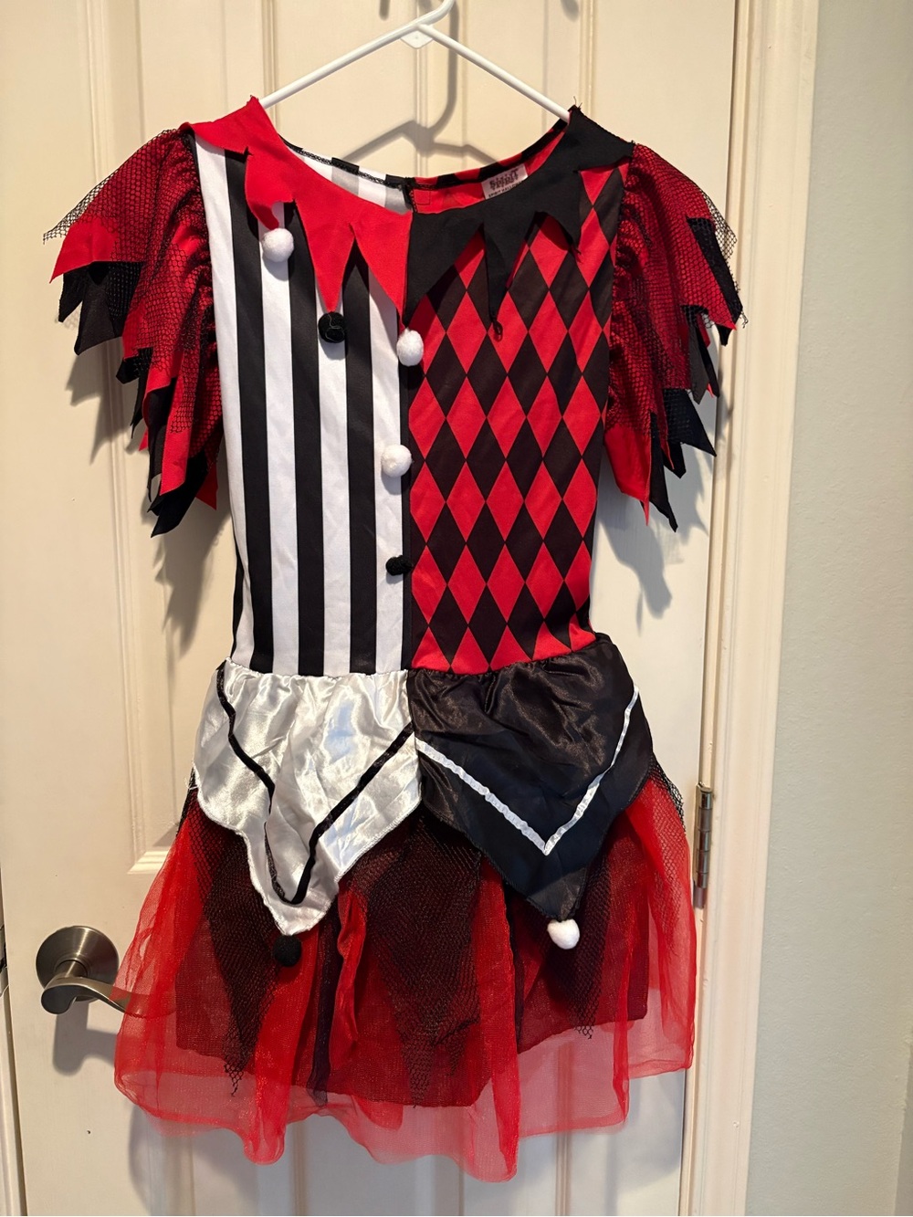 Spirit Red and Black Harlequin Jester Costume